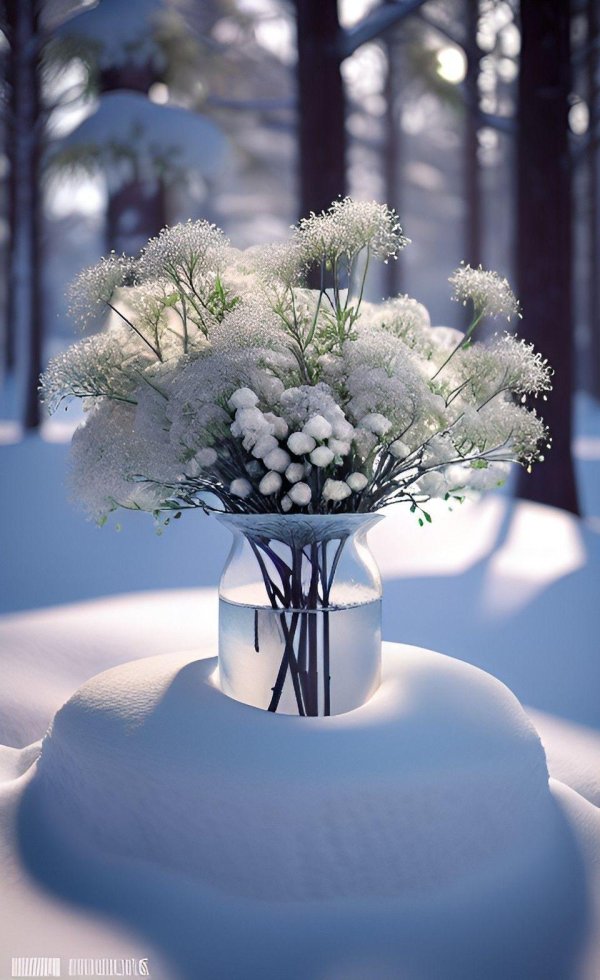 искусственная гипсофила лианой