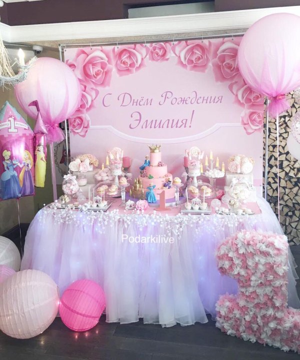 оформление дня рождения 1 годик девочке