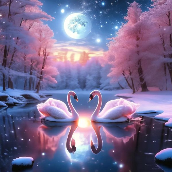 пара лебедей