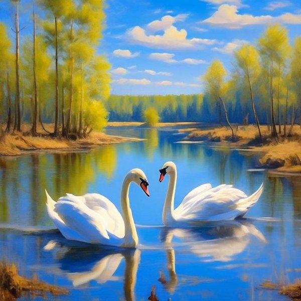 лебеди картина