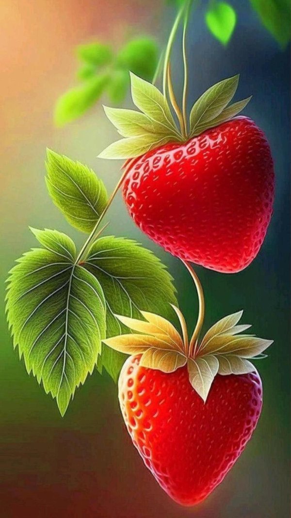 фон клубника