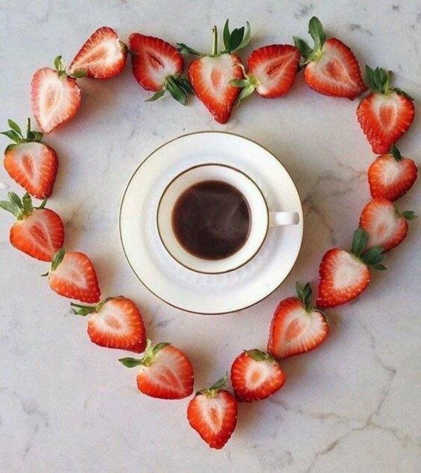 кофе с клубникой