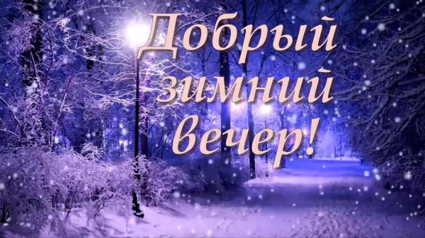 добрейшего зимнего вечера