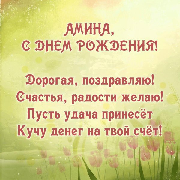 поздравления с днем рождения амине