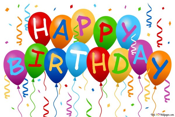 happy birthday balloons