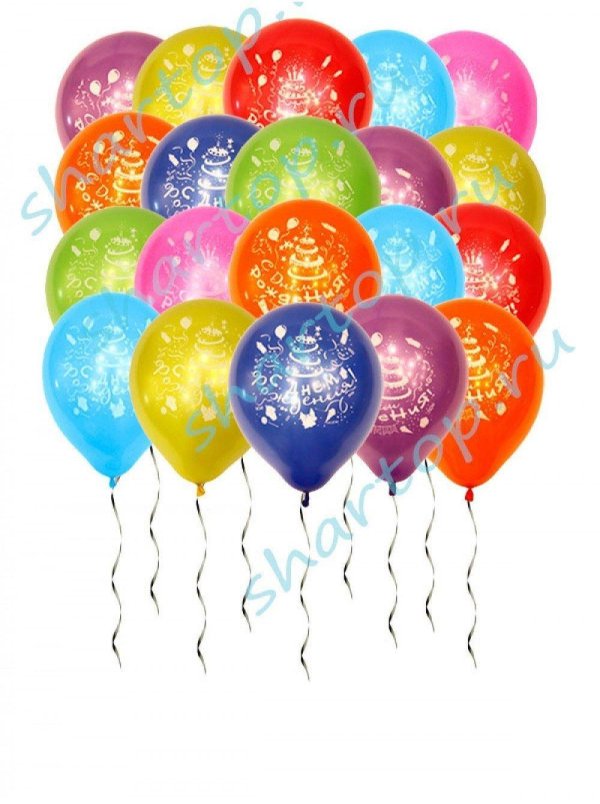 набор шаров с днем рождения