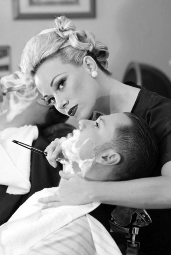 бритье опасной бритвой