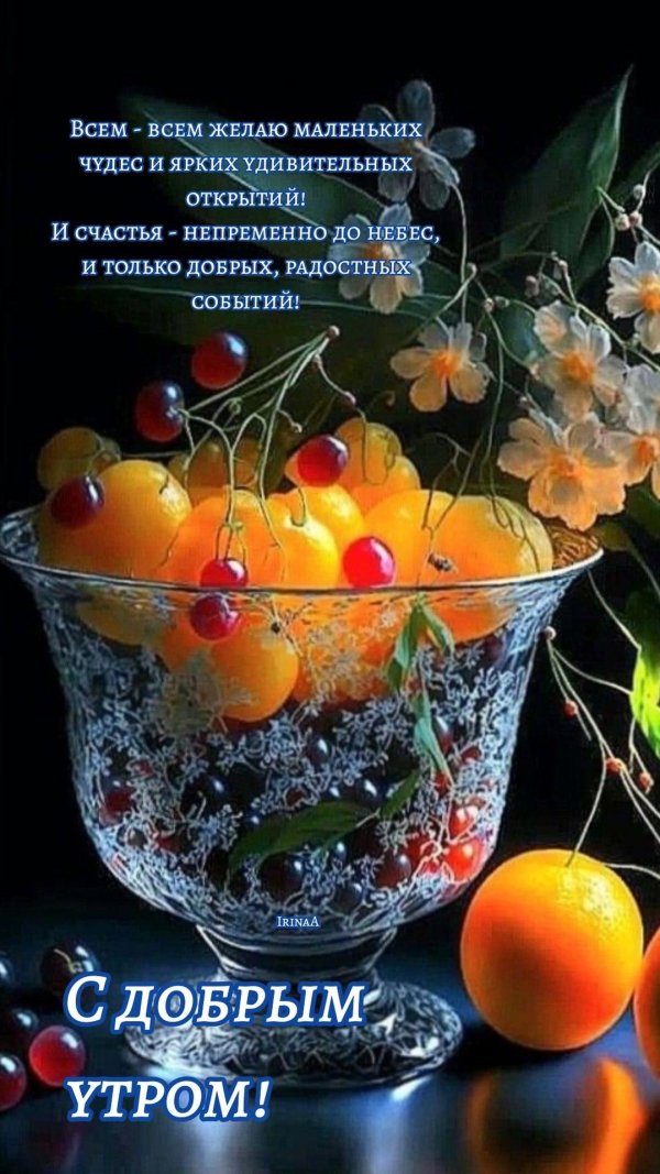 фрукты и добрые пожелания