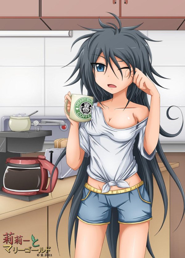 аниме брюнетка