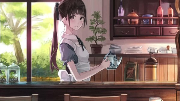 официантка аниме