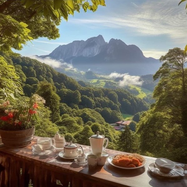 утро завтрак