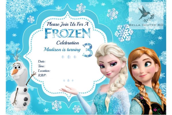 приглашение на день рождения холодное сердце