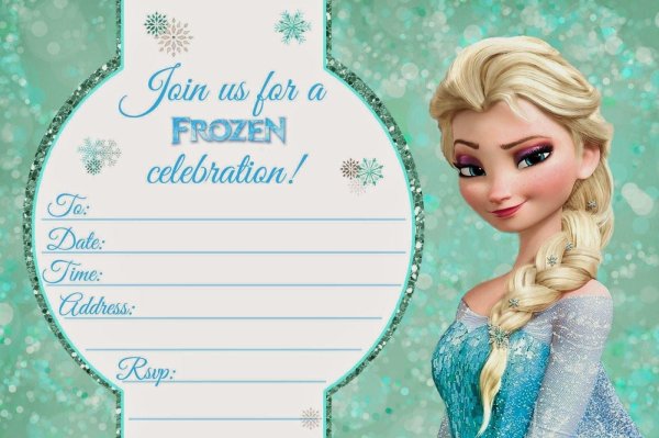 приглашение на день рождения ребенка эльза холодное