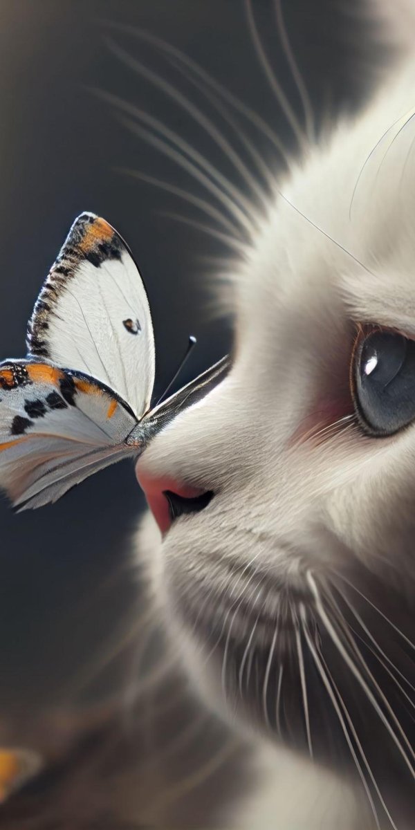кошка с бабочкой