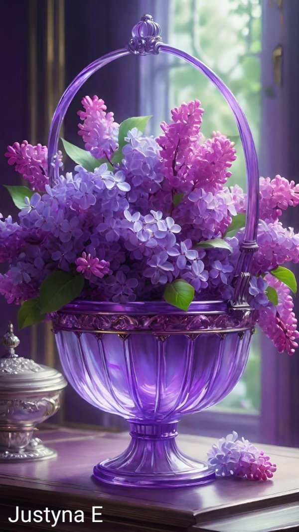 картина букет сирени