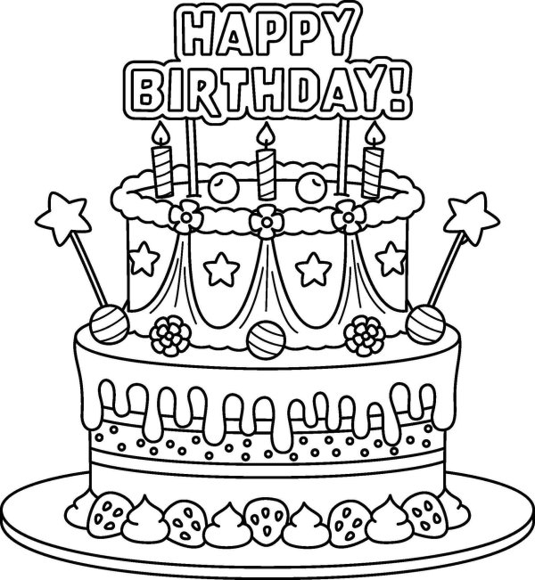 тортики раскраска