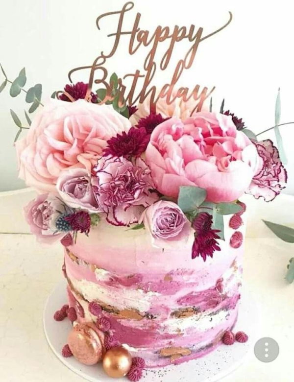 торт и цветы