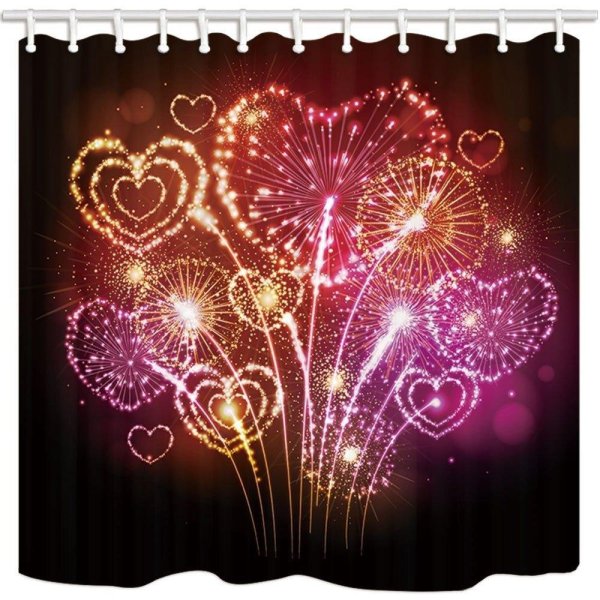 фейерверк сердечки