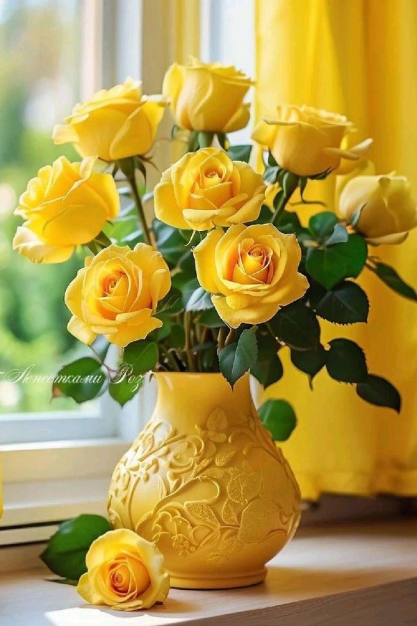 букет желтых роз