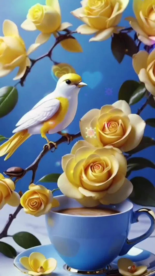 красивая птица