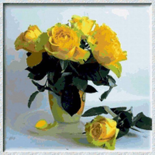 букет желтых роз