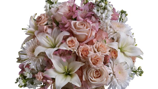 красивые букеты на белом фоне