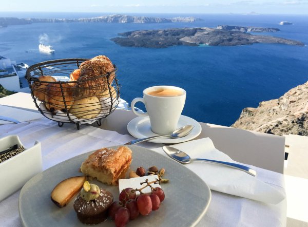 greece santorini завтрак