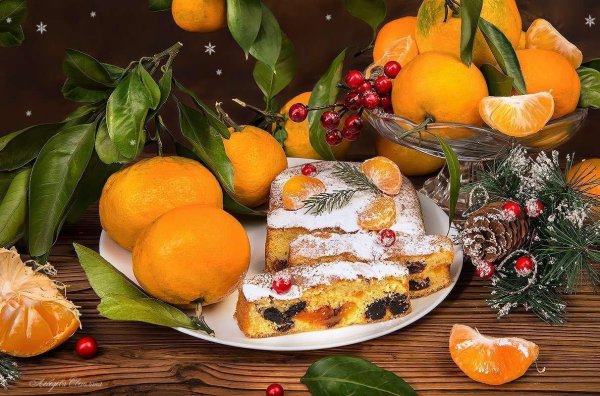 мандариновый кекс рождественский
