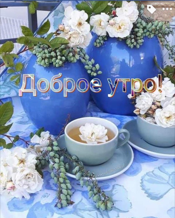 стильная открытка с добрым утром