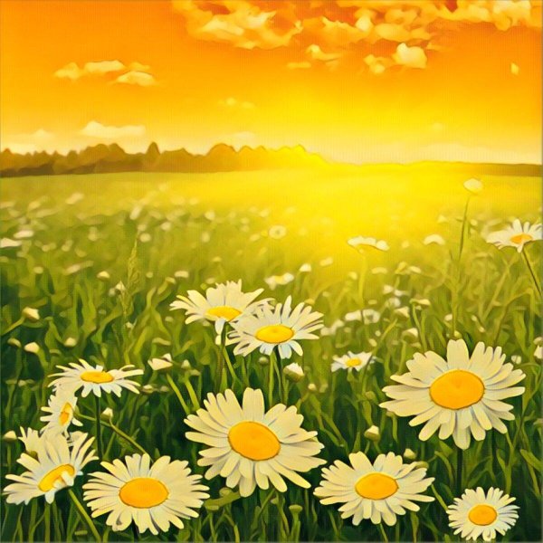 ромашки солнце