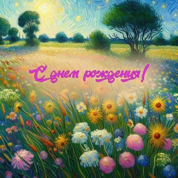 одуванчики картина