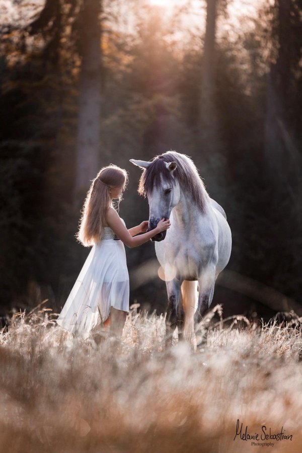 девушка с лошадкой