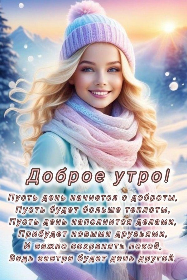 красивая девушка зима