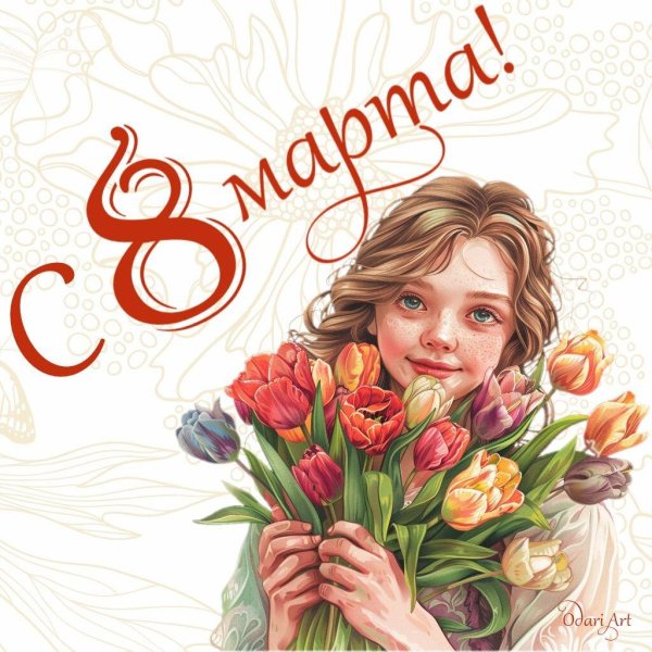 с международным женским днем открытка