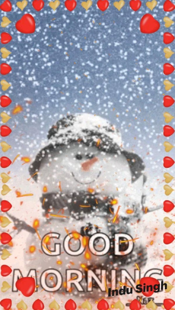 снеговик красивый