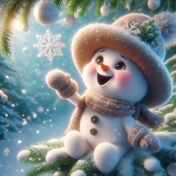 милые снеговики