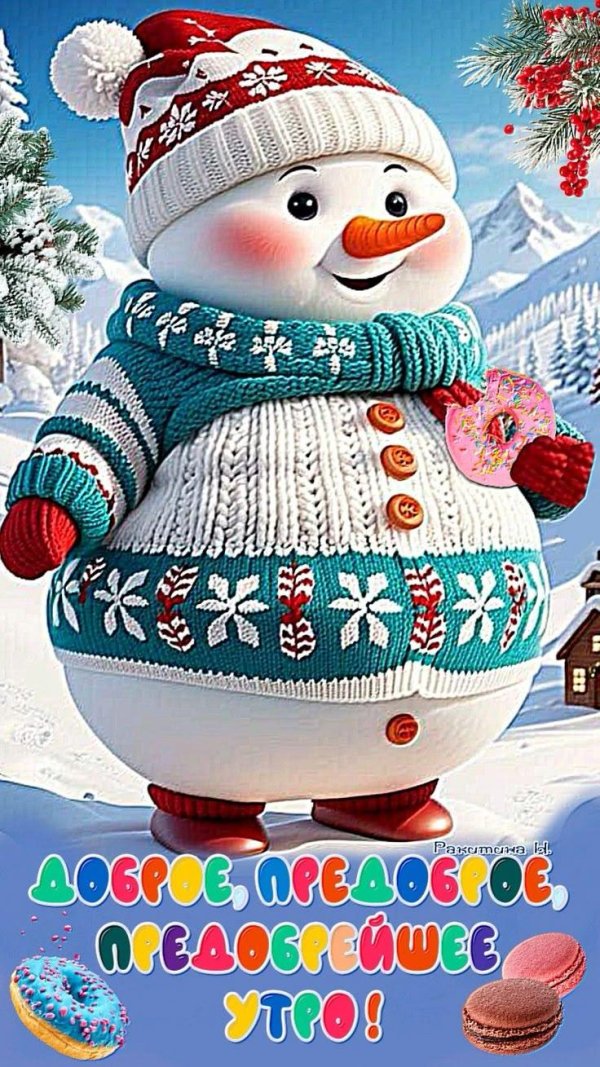 открытки доброе утречко зимние