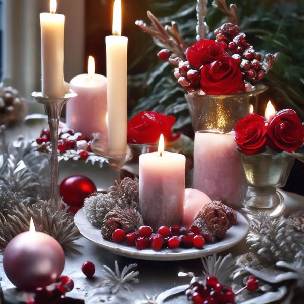 украшение рождественского стола