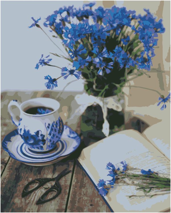 ханс эмменеггер букет васильков