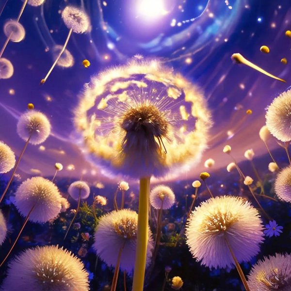 одуванчики рисунки