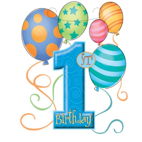 годик открытка