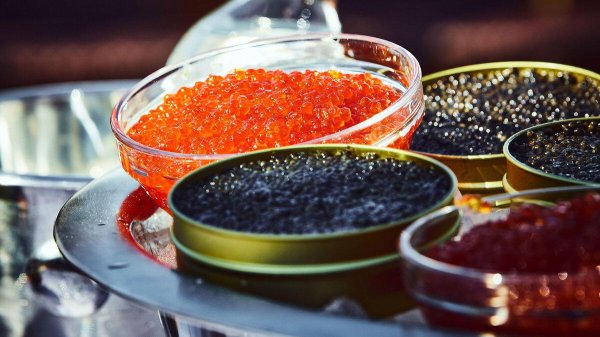 red caviar and black caviar