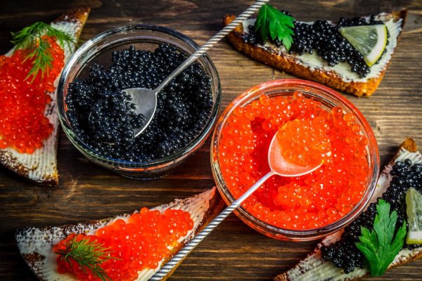 red caviar and black caviar