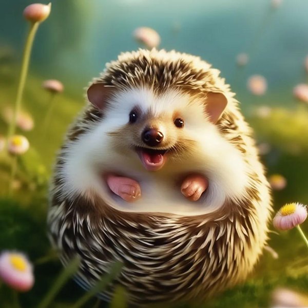 счастливый ежик