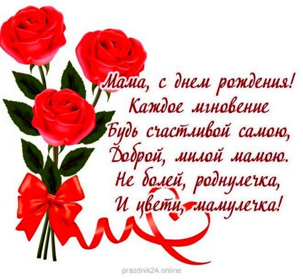 маме на день рождения поздравление