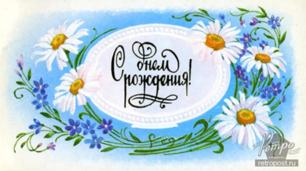 с днем рождения ромашки и васильки