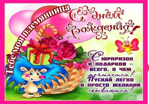 с день рождения племянница