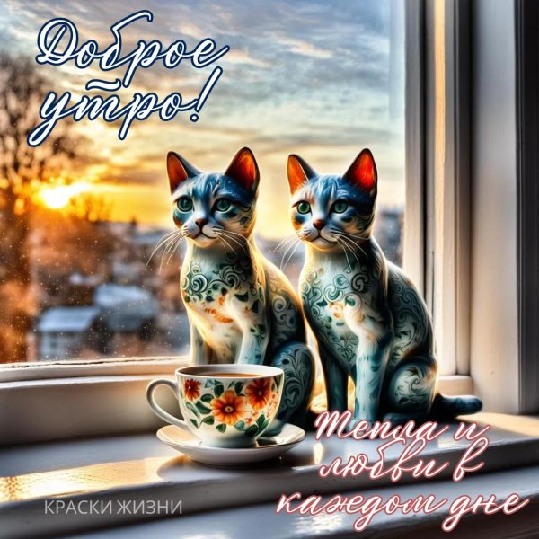 котики с добрым утром