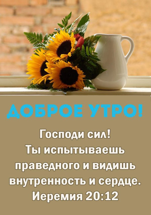 Доброе утро христианские с надписью из библии