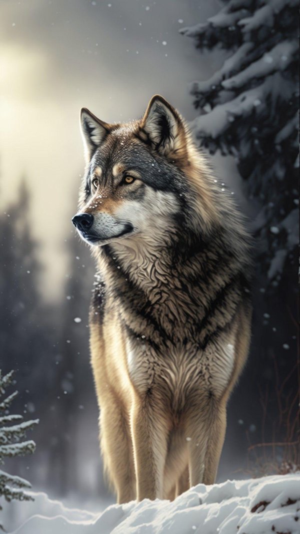 красивые волки